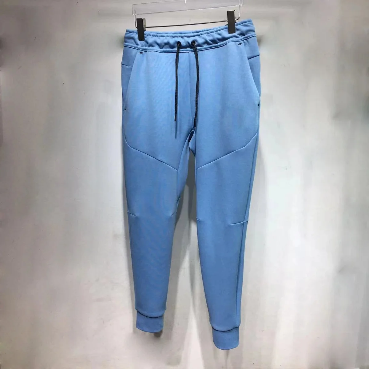 Blue panelled joggers