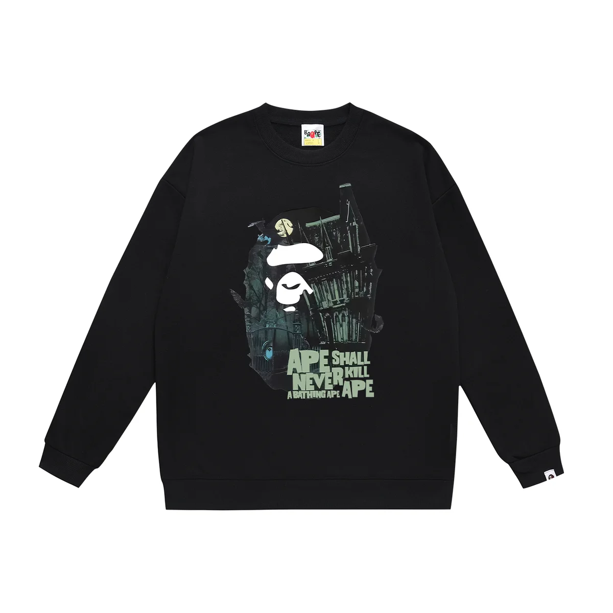A Bathing Ape BAPE BAPE Shall Never Kill Ape Sweatshirt Black Black - 1