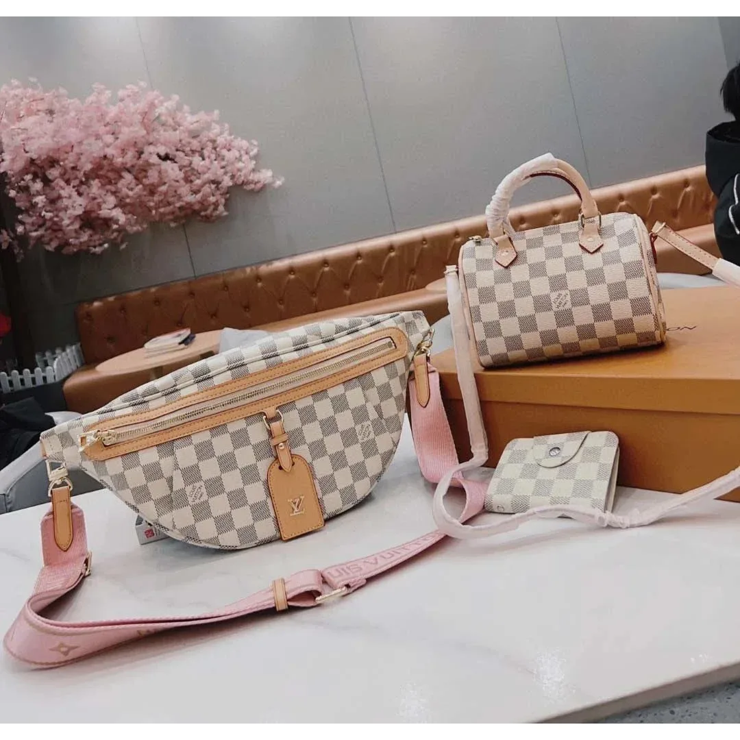 Louis Vuitton Louis Vuitton Damier Speedy Belt Bag in Beige Beige