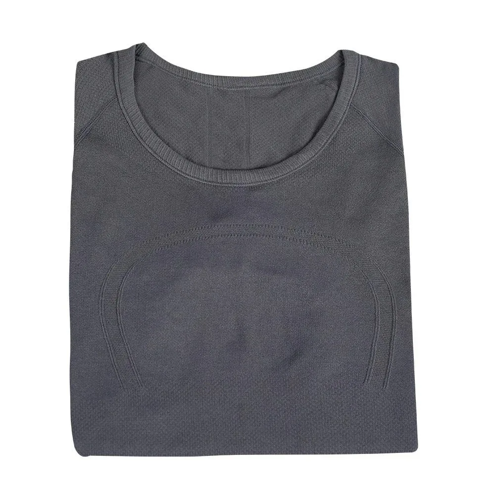 Other Deep Grey Solid Short Sleeve Top Grey - 1