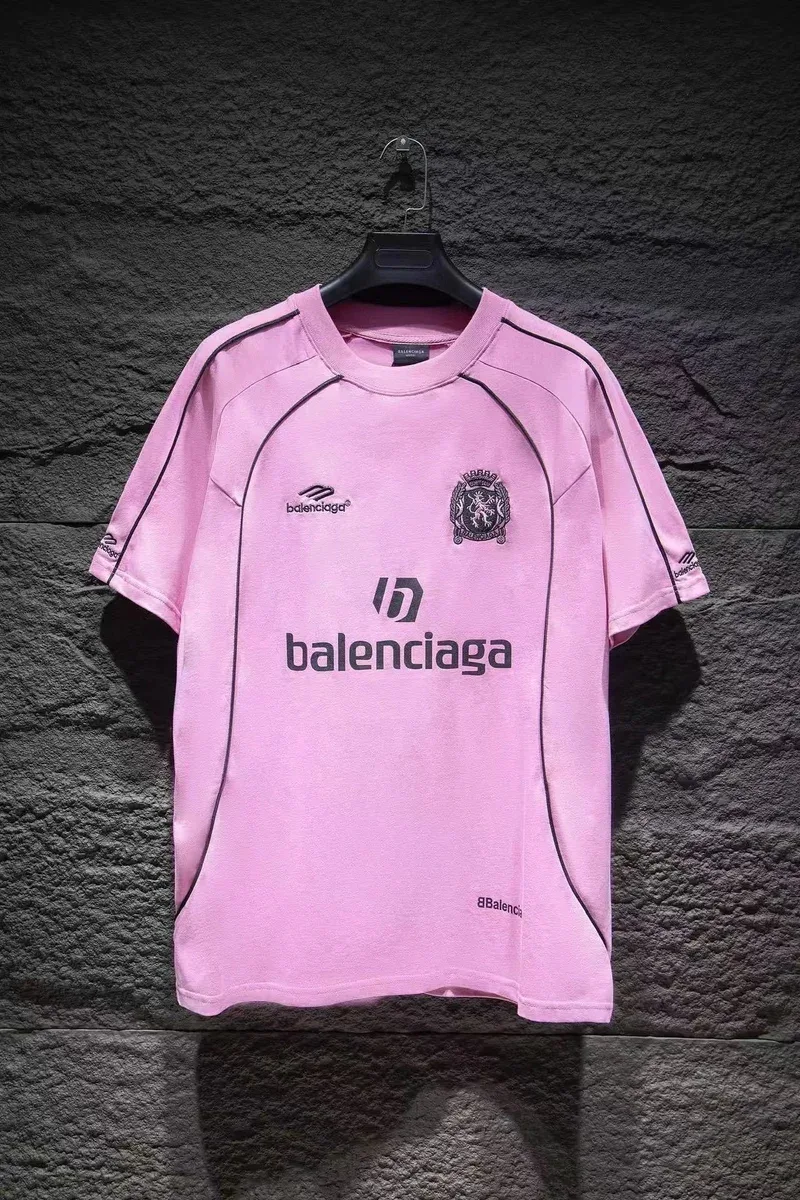 Balenciaga Balenciaga Pink Logo T-Shirt Pink - 1