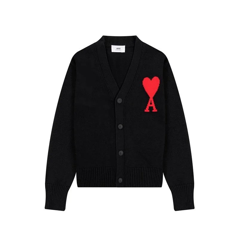 Amiri AMIRI Black/Red Heart Cardigan Black - 1
