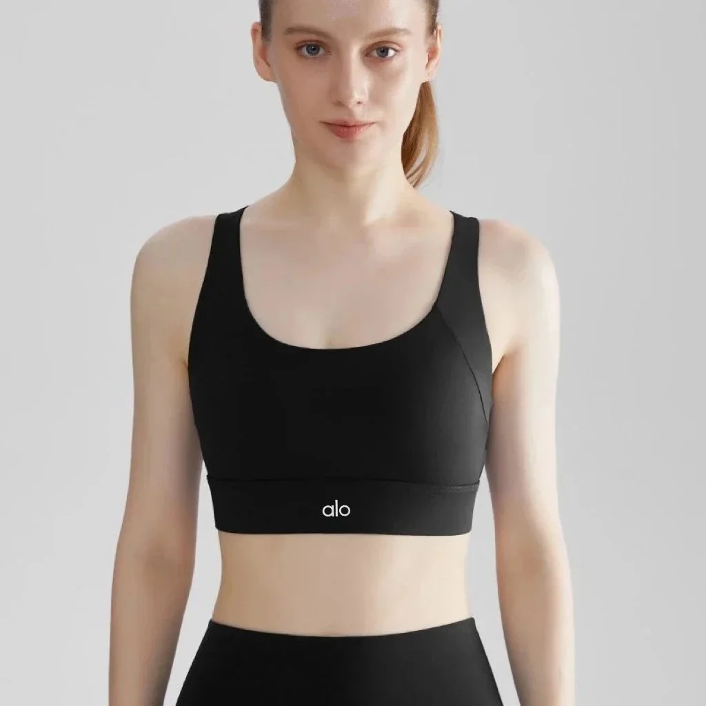 Alo Yoga Alo Yoga Sports Bra Fashion Black Underwear Black - 1