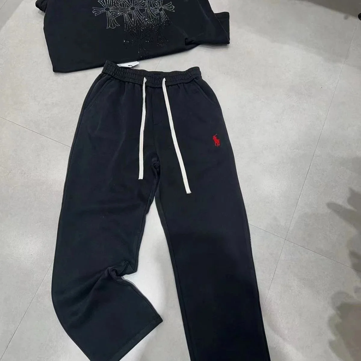 Polo Ralph Lauren Polo Ralph Lauren Black Pony Track Pants Black - 1