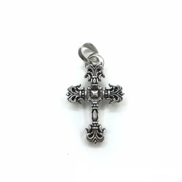 Chrome Hearts Chrome Hearts CH Cross Small Flame Pendant Necklace Silver - 1