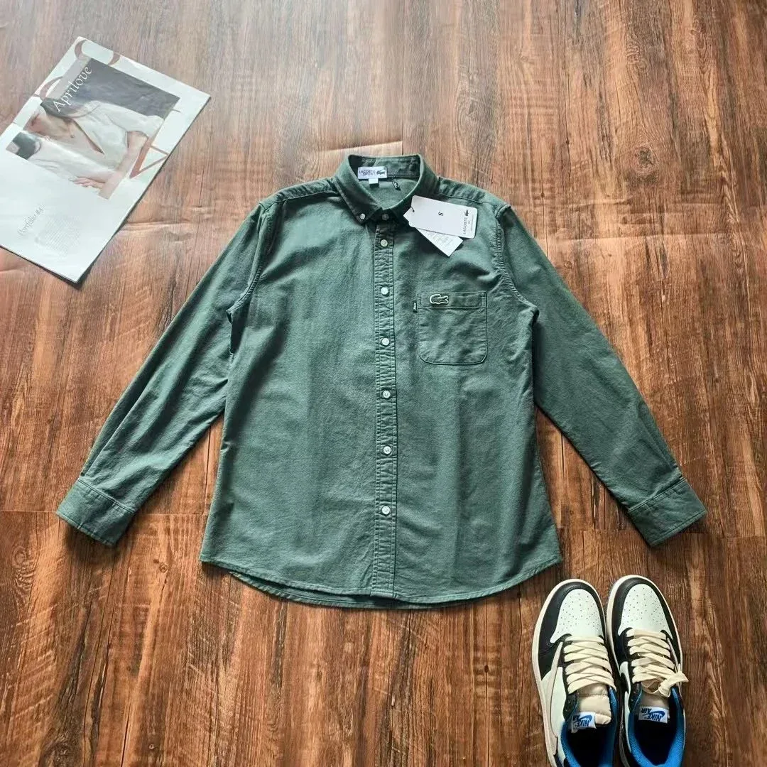 Lacoste Lacoste Military Green Button-Up Shirt Green - 1