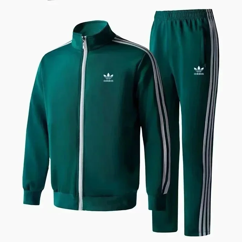 Adidas Adidas Classic Football Track Suit Green/White Green - 1