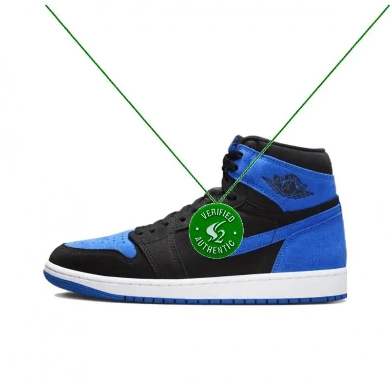 Nike Nike Air Jordan 1 Royal Blue Black Sneakers Blue - 1