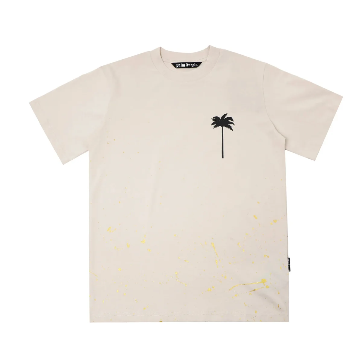 Palm Angels Palm Angels Life is Palm Beige T-Shirt Beige - 1