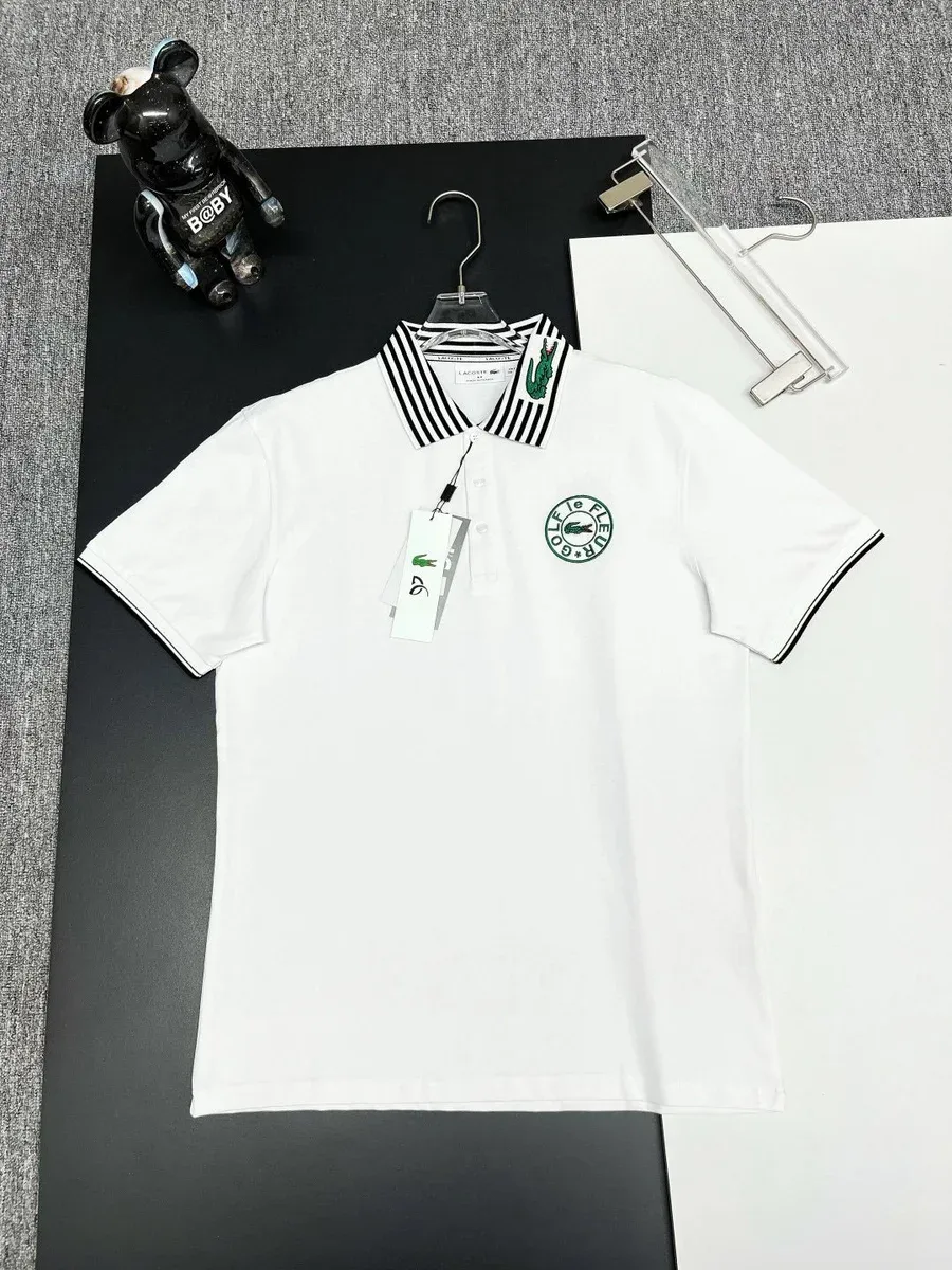 Lacoste Lacoste White Crocodile Polo Shirt White - 1
