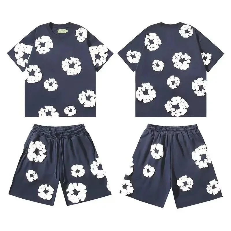 Other Cloud Print Shorts & T-Shirt Set Navy/White Navy - 1