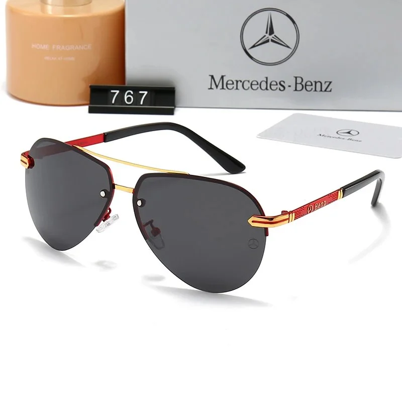 Mercedes-Benz Mercedes-Benz Polarized Aviator Sunglasses Black Red Black - 1