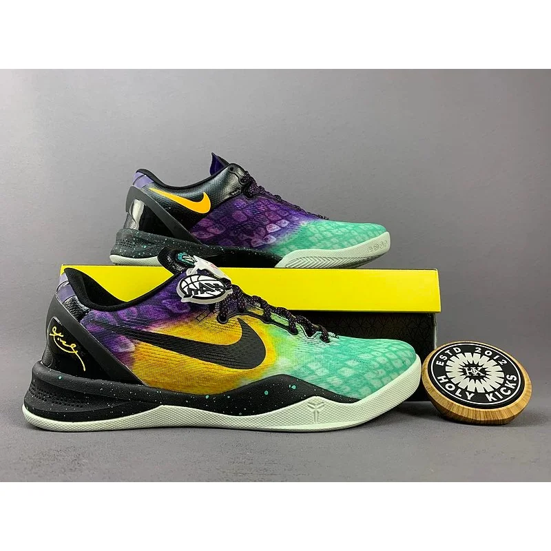 Nike Nike Kobe 8 Purple/Yellow/Green Gradient Sneakers Multicolor