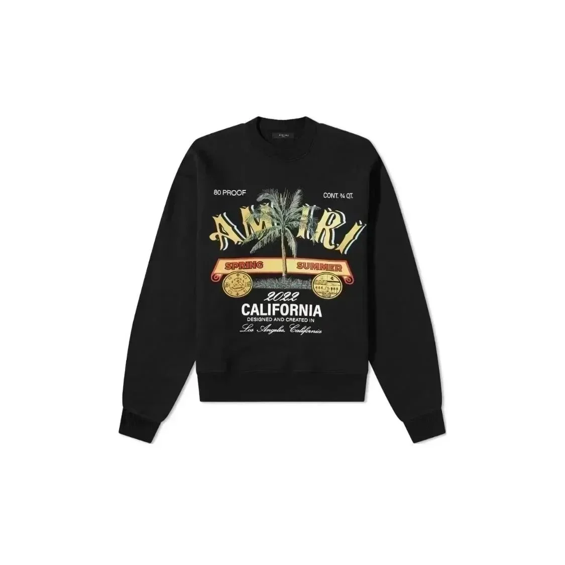 Amiri AMIRI AMIRI 2022 California Black Crewneck Sweatshirt Black