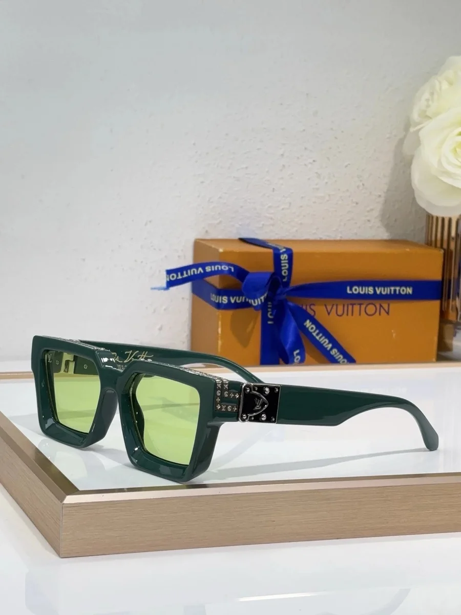 Louis Vuitton Louis Vuitton Dark Green Square Sunglasses Green