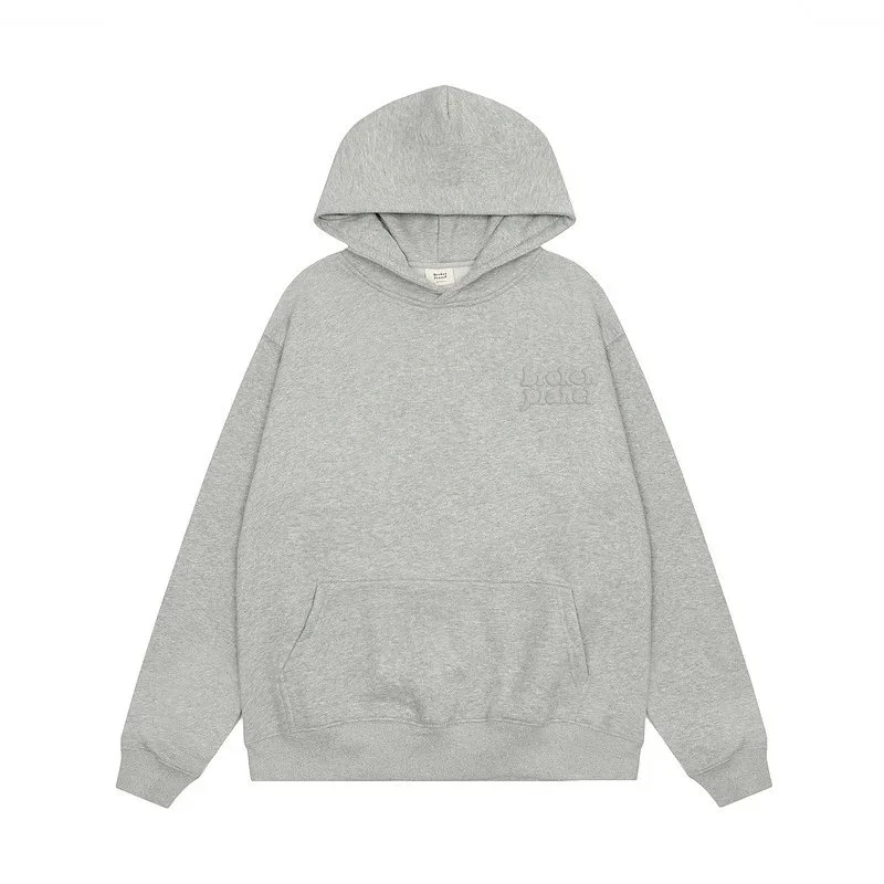Other H237 Grey Embroidered Hoodie Sweatshirt Grey - 1