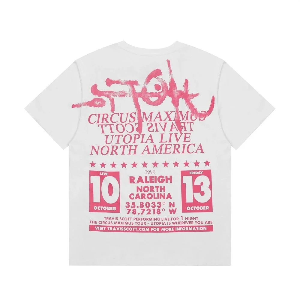 Travis Scott Travis Scott Cactus Jack Utopia Tour White T-Shirt White