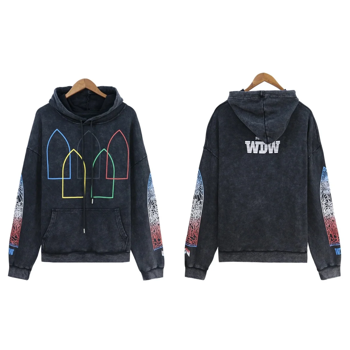 Other 511 Washed Black Graphic Hoodie Black - 1