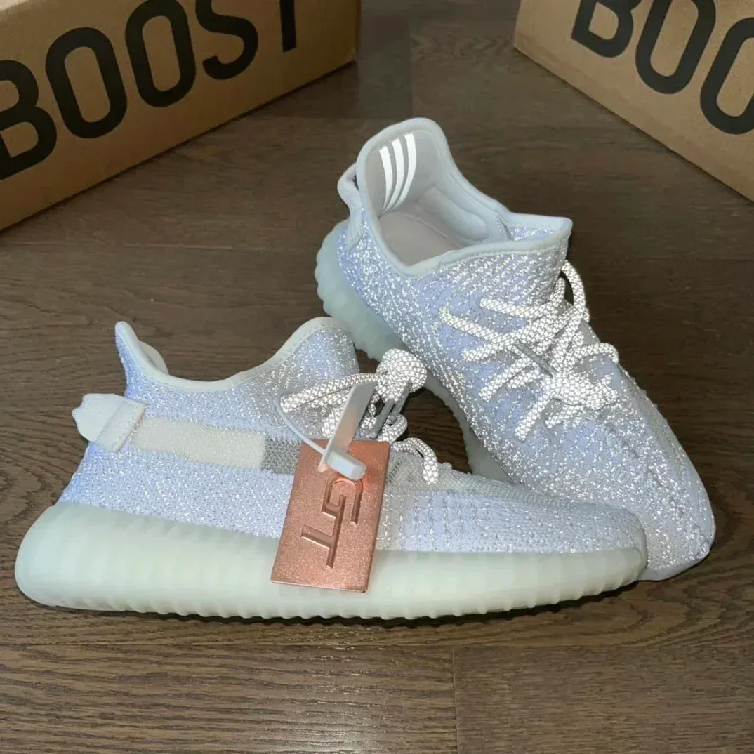 Adidas Adidas Yeezy 350 V2 Sail Reflective Sneakers White - 1