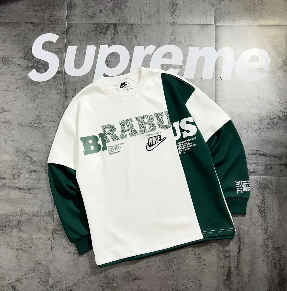 Nike Nike BRABUS White/Green Sweatshirt White