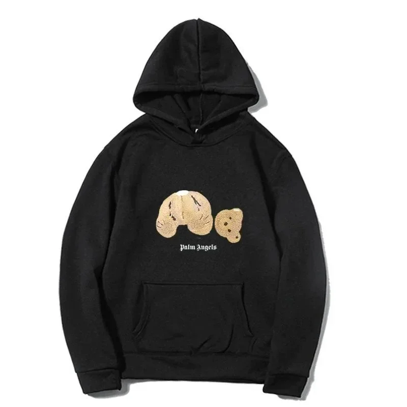 Palm Angels Palm Angels Bear Black Hoodie Black - 1