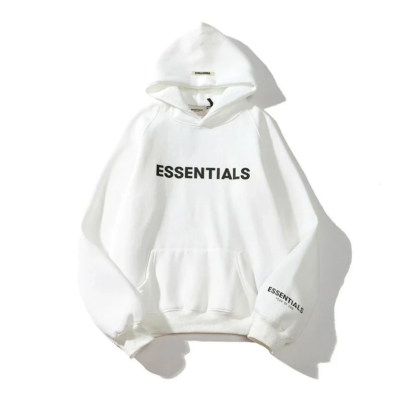Essentials Essentials White Silicone Logo Hoodie White - 1