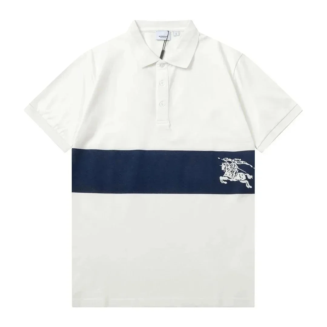 Burberry Burberry White & Navy Polo Shirt White - 1