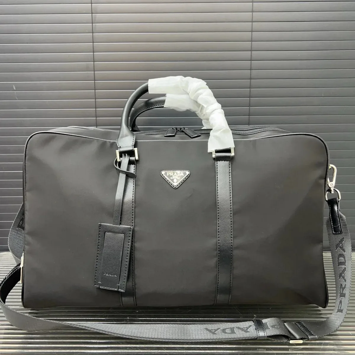 Prada Prada Black Duffle Bags 7 Travel Bag Black - 1