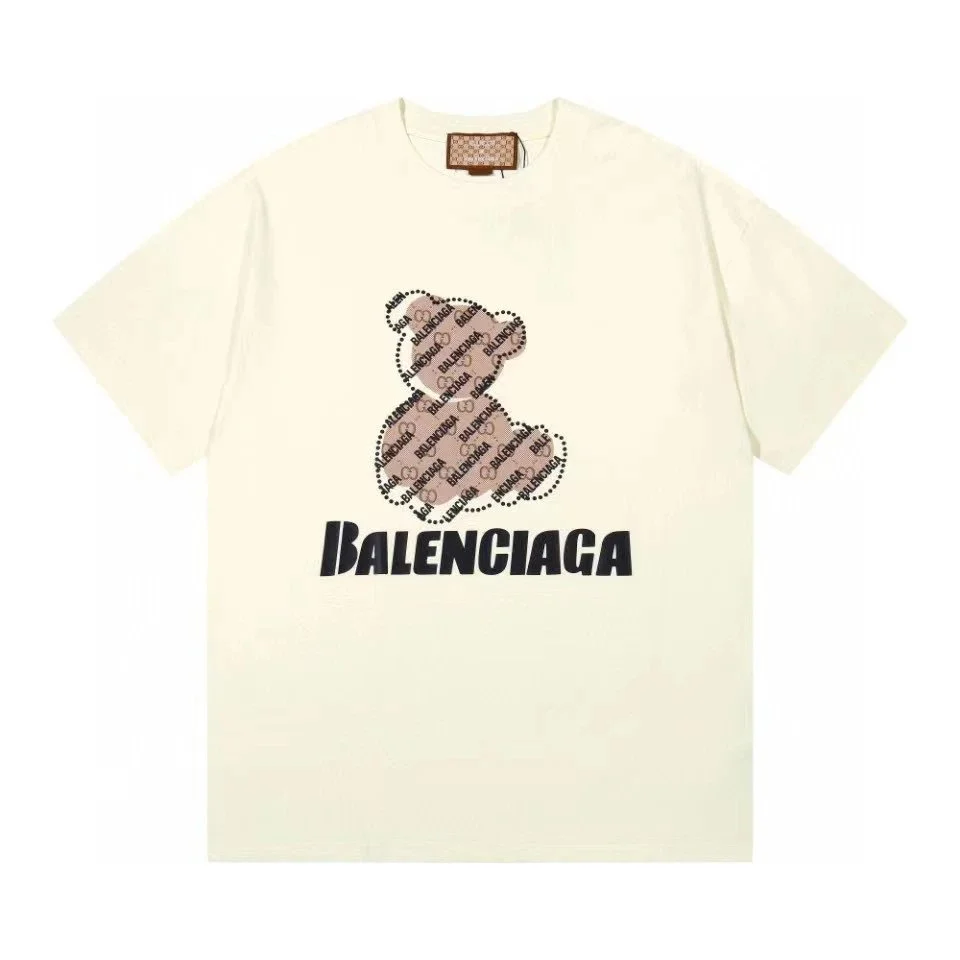 Balenciaga Balenciaga Bear Print T-Shirt Cream Cream - 1