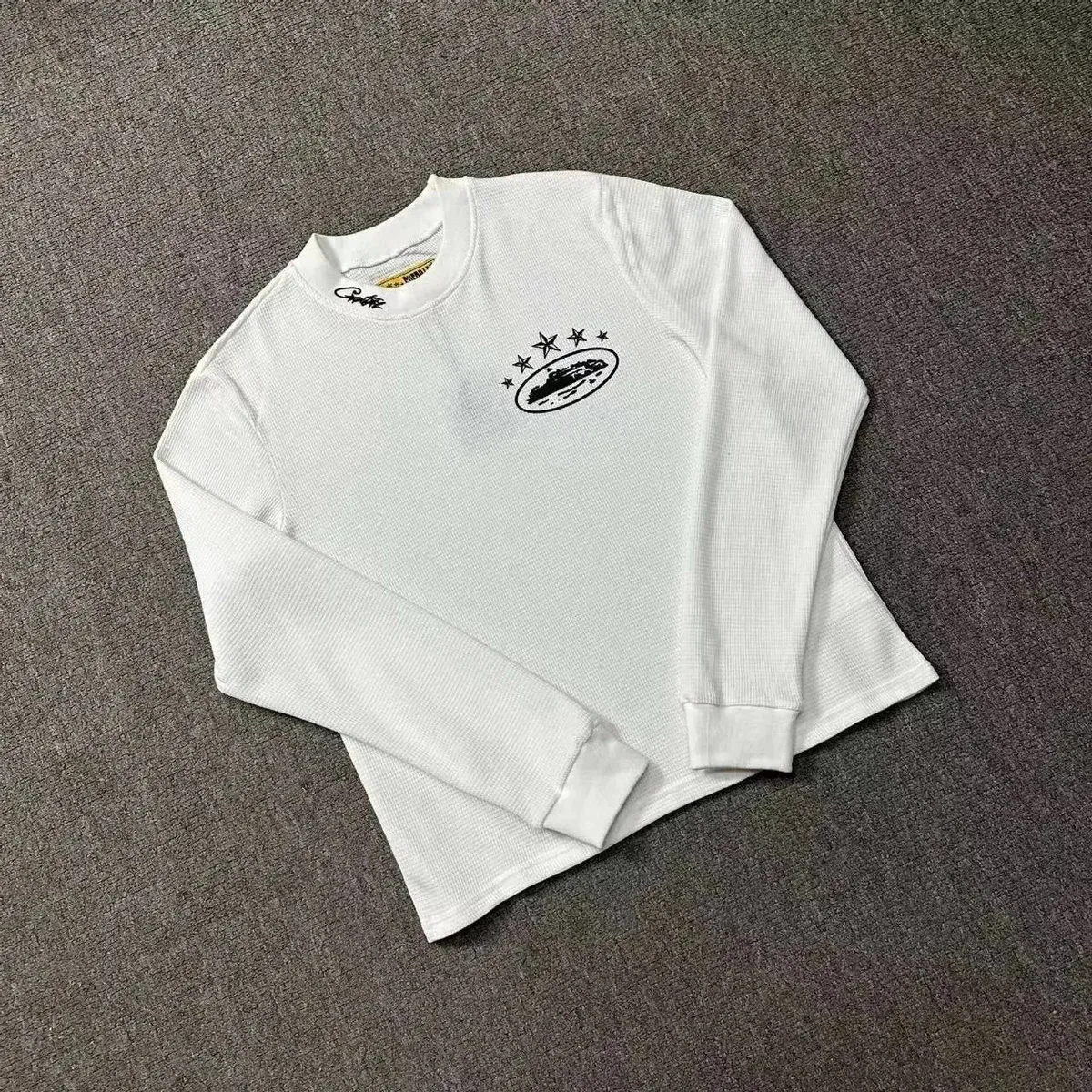 A Bathing Ape BAPE White Star Print Long Sleeve T-Shirt White - 1