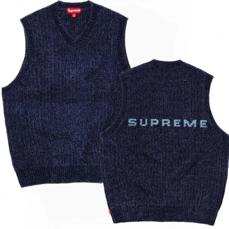 Supreme Supreme Navy Blue Knit Vest Navy