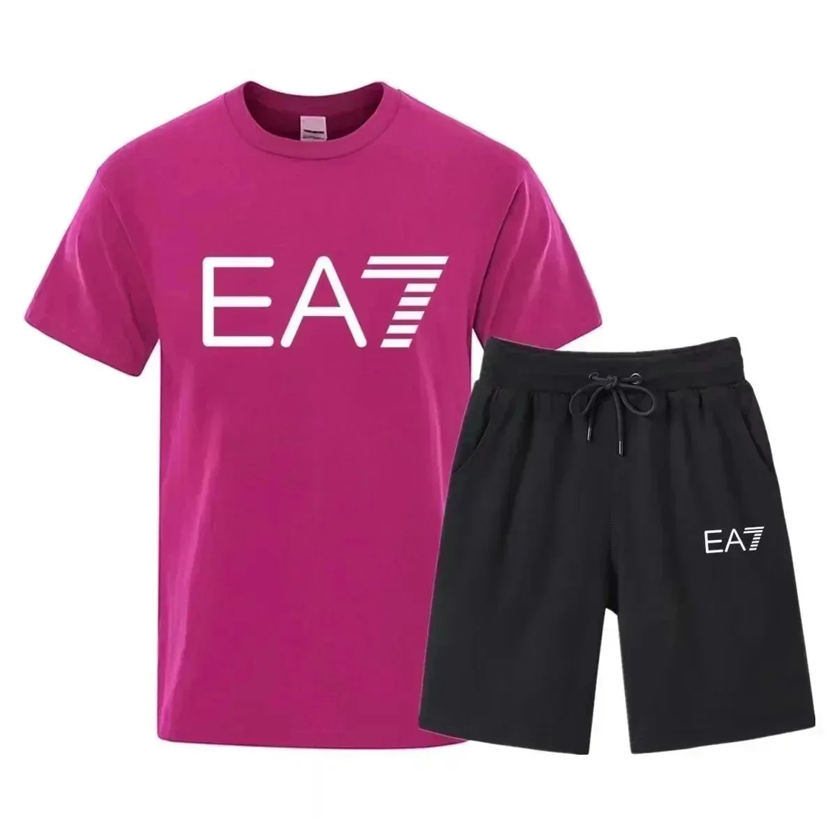 Armani EA7 Pink/Black Co-ord Set Pink