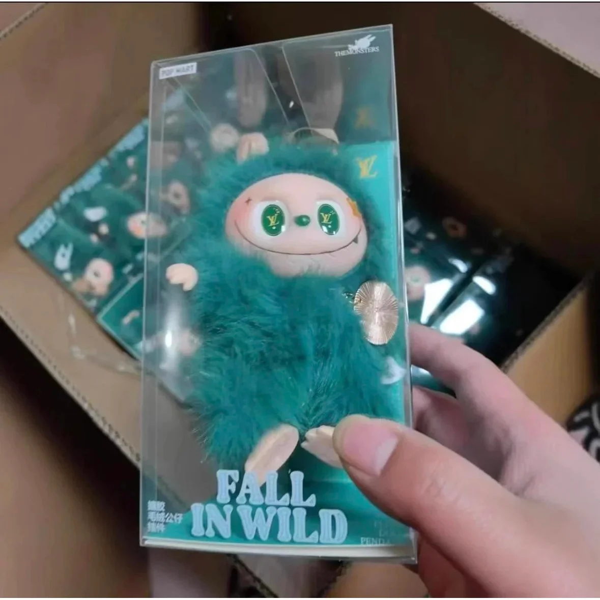 Pop Mart Pop Mart The Monsters Teal Plush Keychain Green