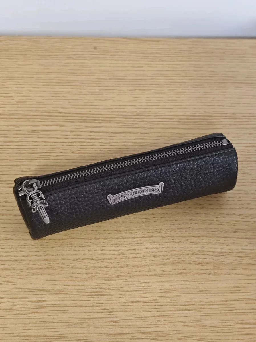 Chrome Hearts Chrome Hearts Dagger Black Leather Pouch Black