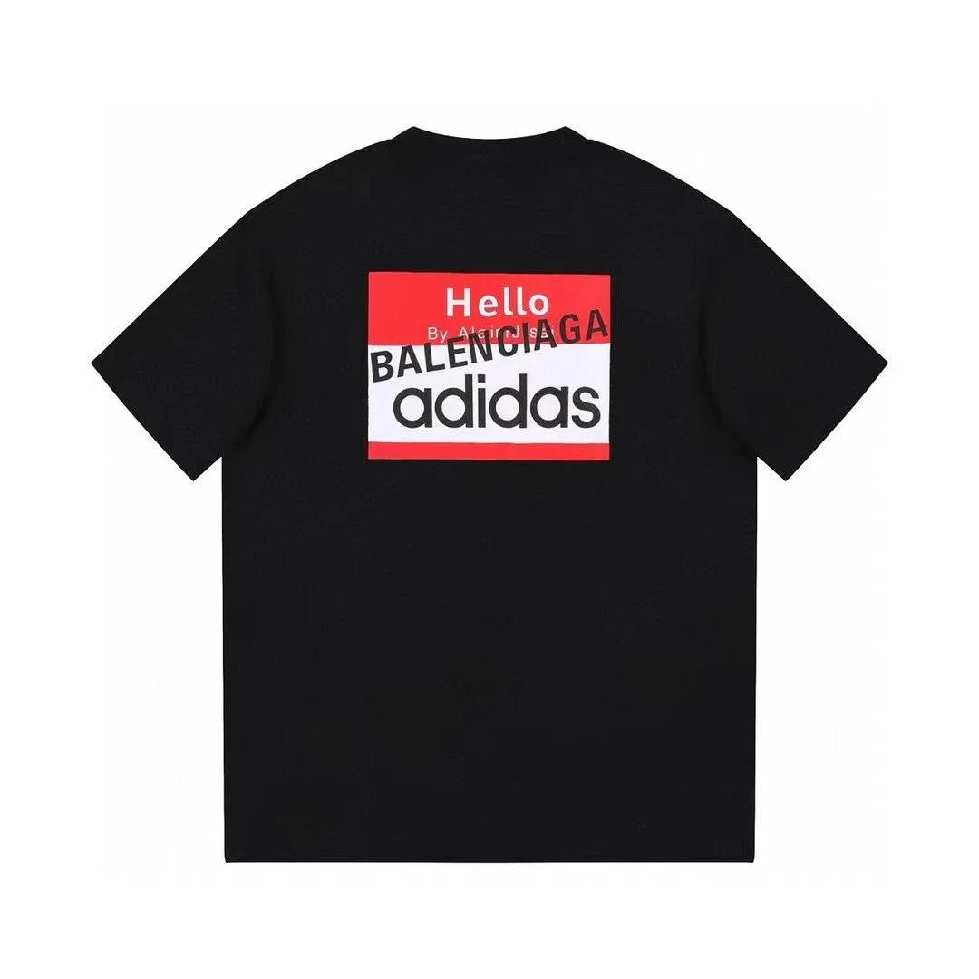 Balenciaga Balenciaga x Adidas Hello T-Shirt Black Black - 1