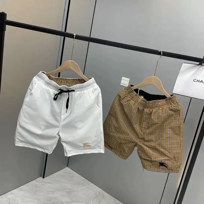 Burberry Burberry Double-sided White & Yellow Plaid Shorts White