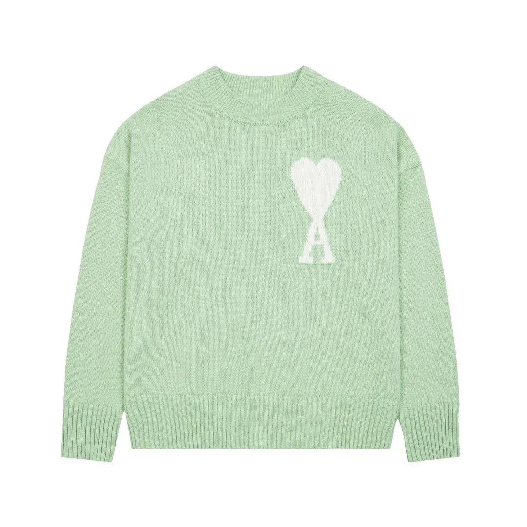 Ami Paris Ami Paris Ami-19 Mint Heart Logo Sweater Green - 1