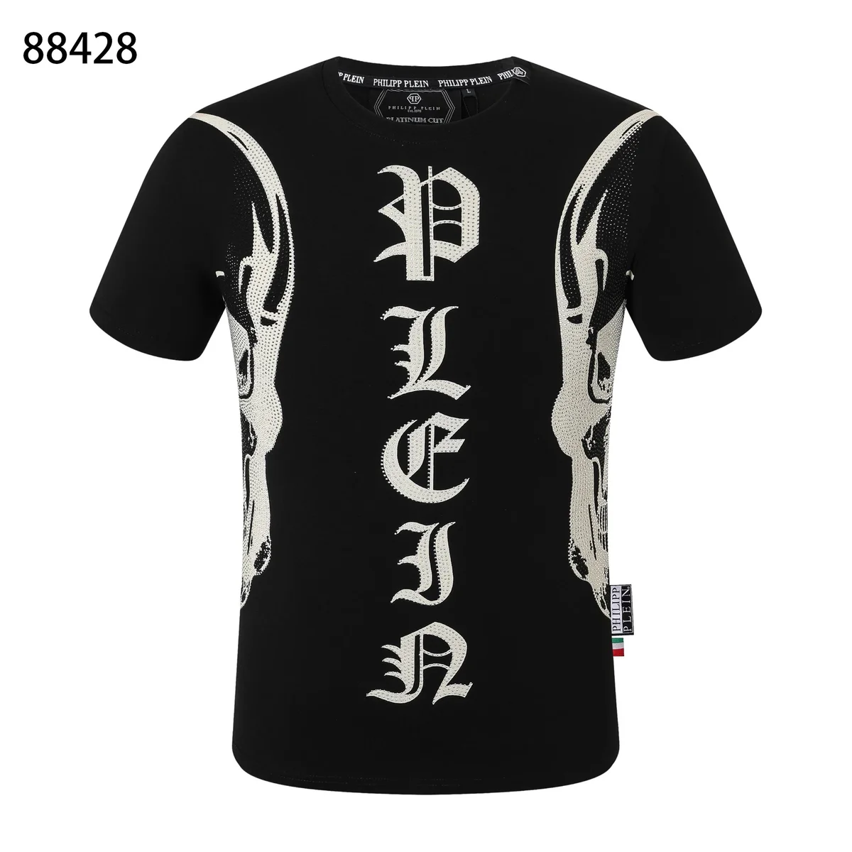 Philipp Plein Philipp Plein 88428 Skull Print T-Shirt Black Black - 1