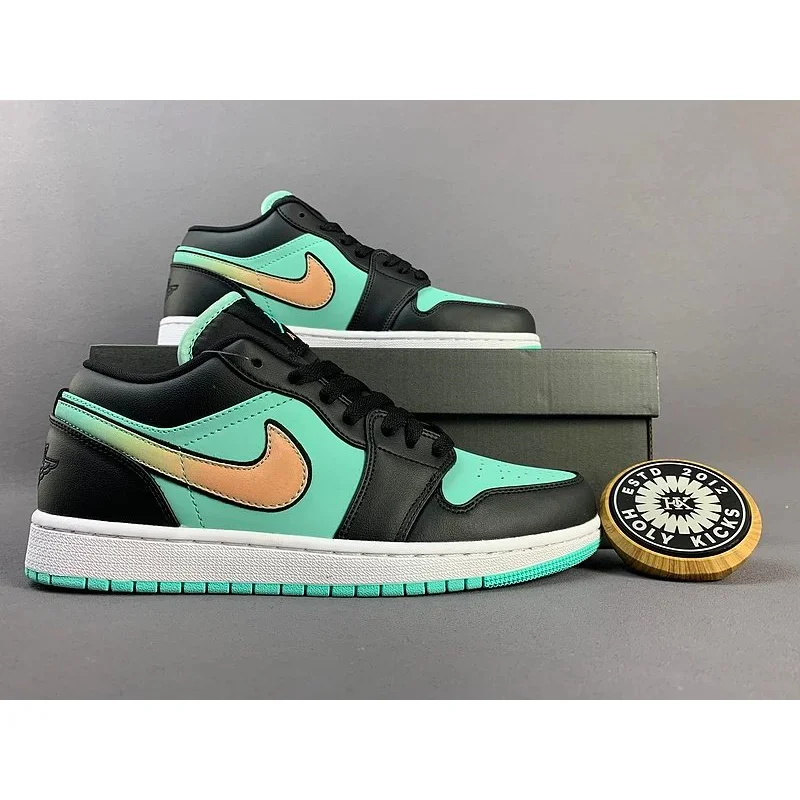 Nike Nike Air Jordan 1 Low Black/Turquoise Sail Sneakers Black - 1