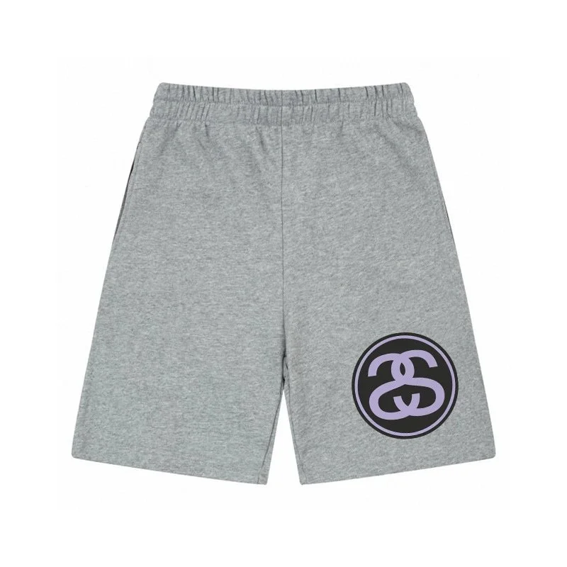Stussy Stussy Stüssy Grey Logo Print Shorts Grey - 1