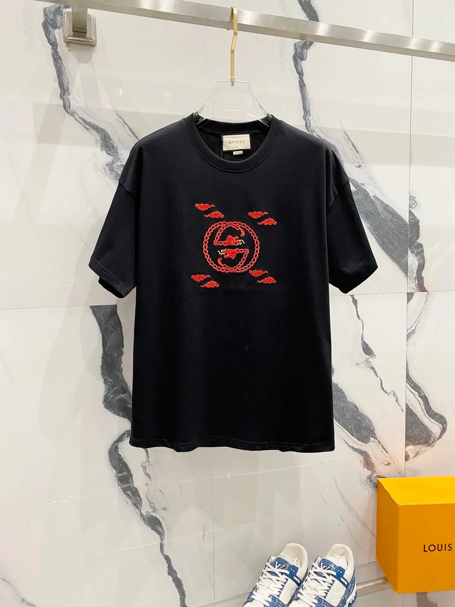 Gucci Gucci Interlocking G Black/Red T-Shirt Black