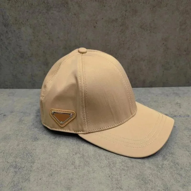 Prada Prada Beige Triangle Logo Cap Beige - 1