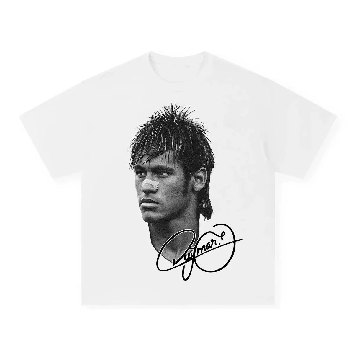 Other White Neymar Jr. Print T-Shirt White - 1