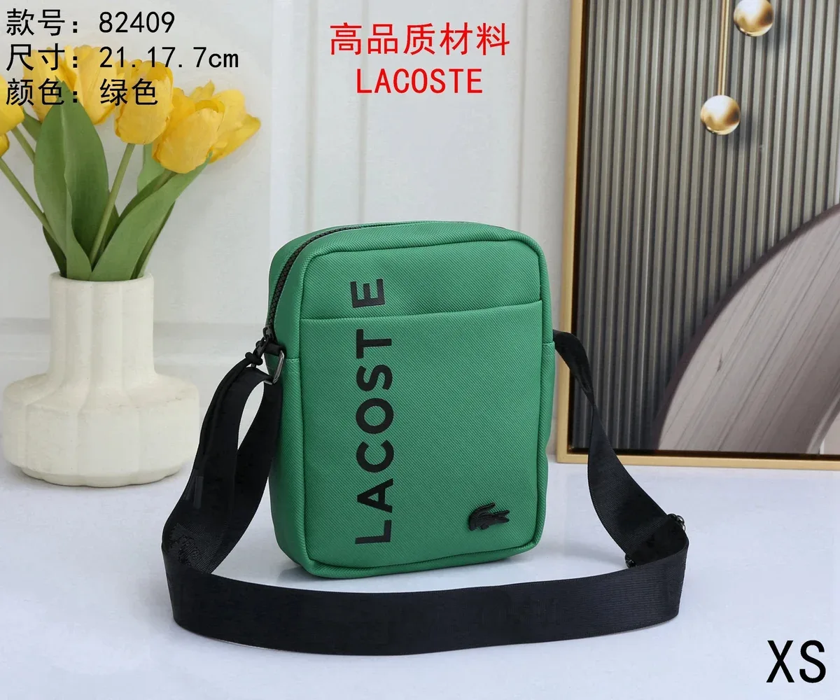 Lacoste Lacoste Green Crocodile Logo Crossbody Bag Green - 1
