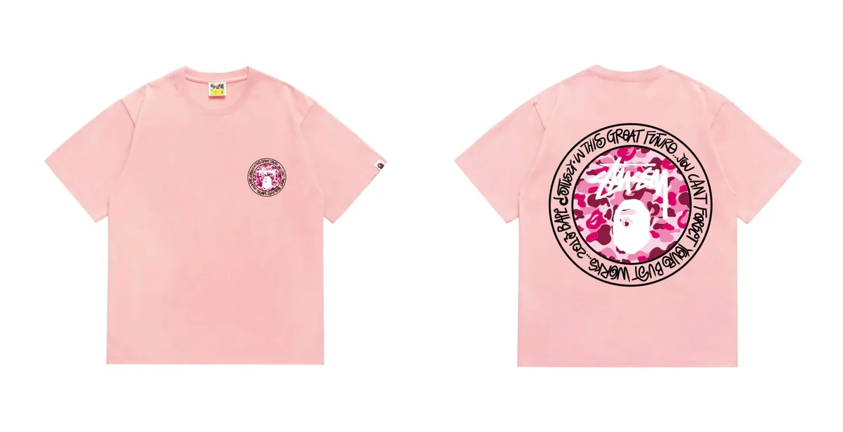 A Bathing Ape A Bathing Ape BAPE STA Pink Camo T-Shirt Pink - 1
