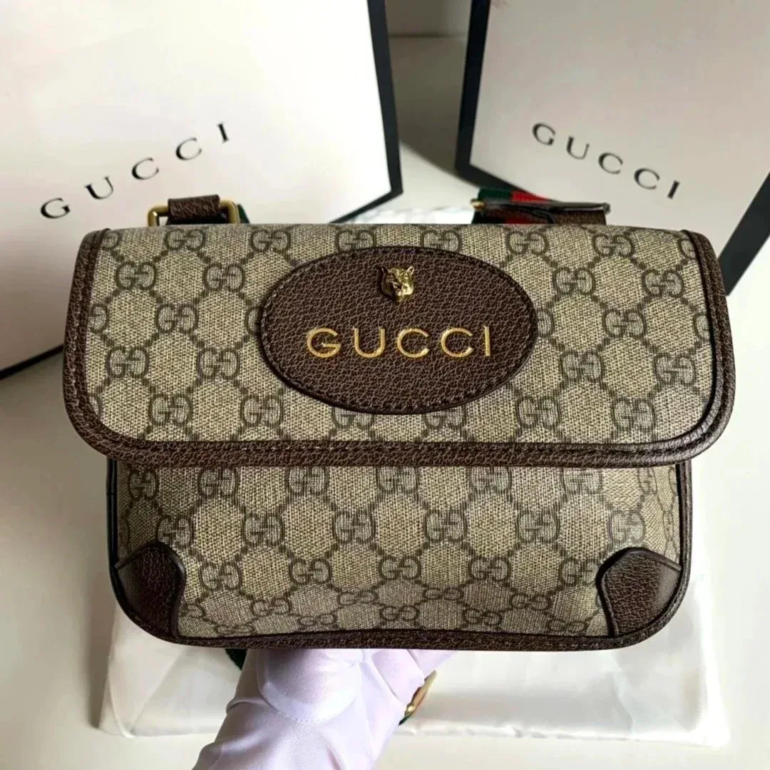 Gucci Gucci GG Supreme Small Shoulder Bag Camel/Brown Brown - 1