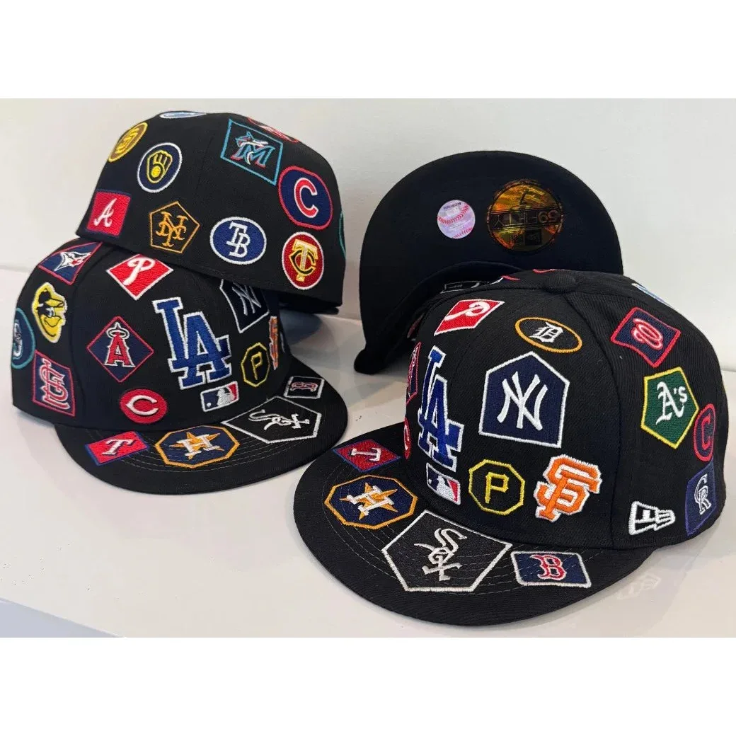 New Era New Era 59FIFTY Black MLB Logos Cap Black