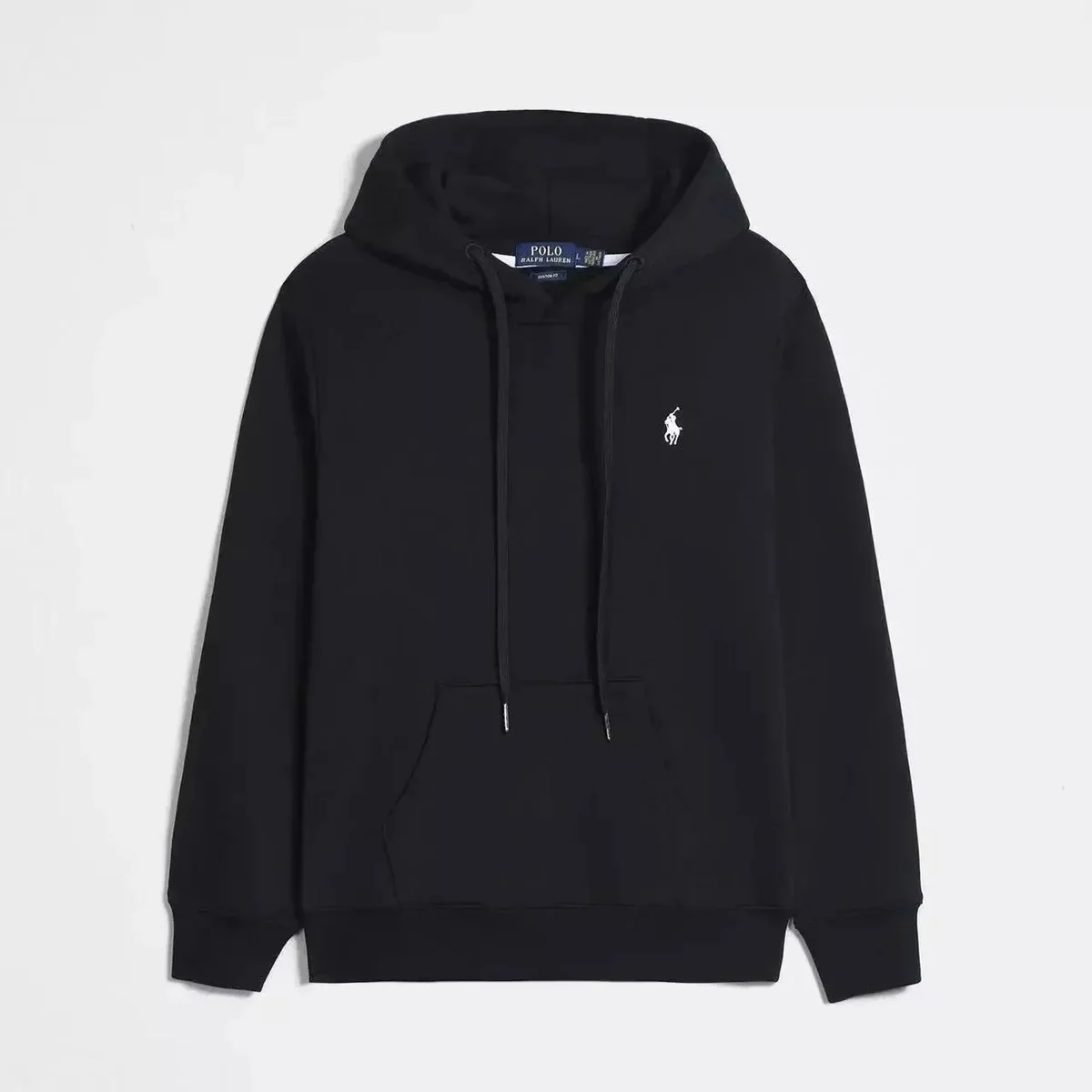 Polo Ralph Lauren Polo Ralph Lauren Black White Label Hoodie Top quality Black - 1