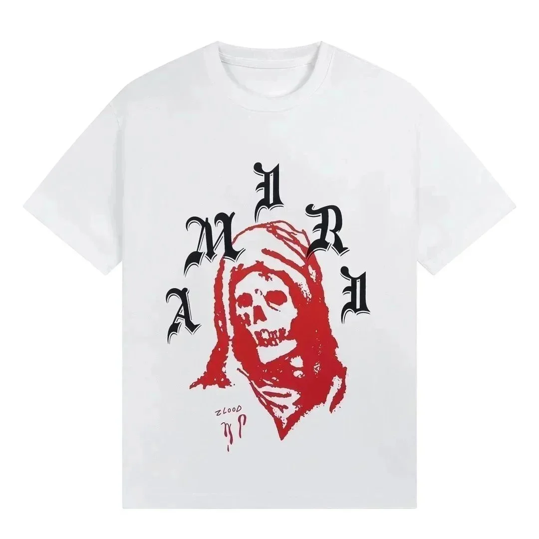 Amiri Amiri Skull Print T-Shirt White White - 1