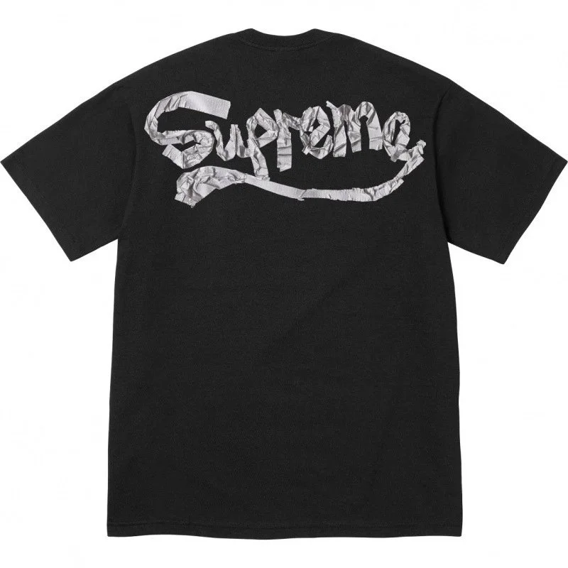 Supreme Supreme Black 'Crinkled' T-Shirt Black - 1